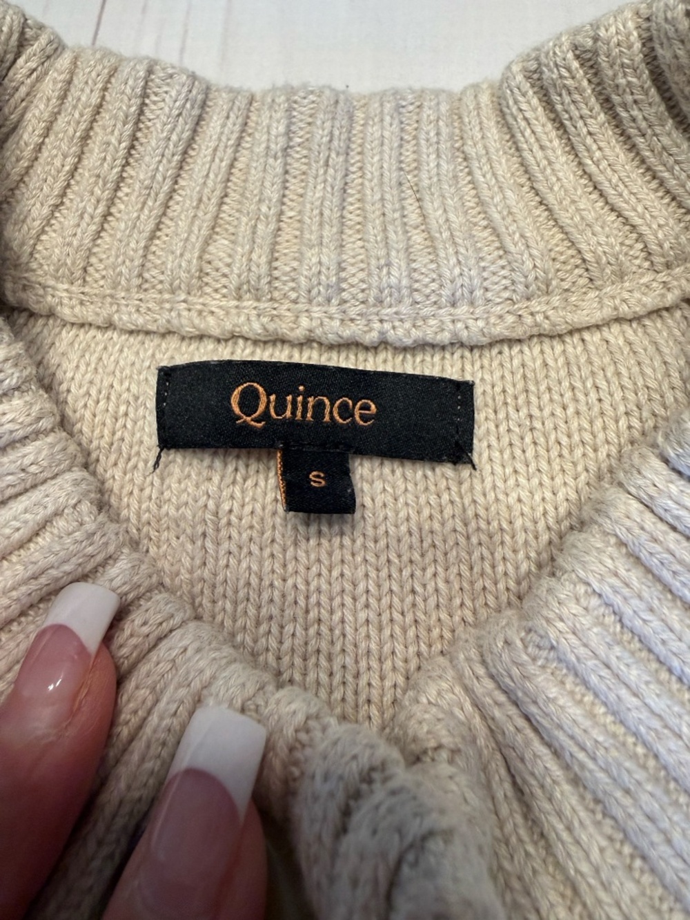 Quince 100% Organic Cotton Cropped Cardigan Size S - Picture 2 of 4